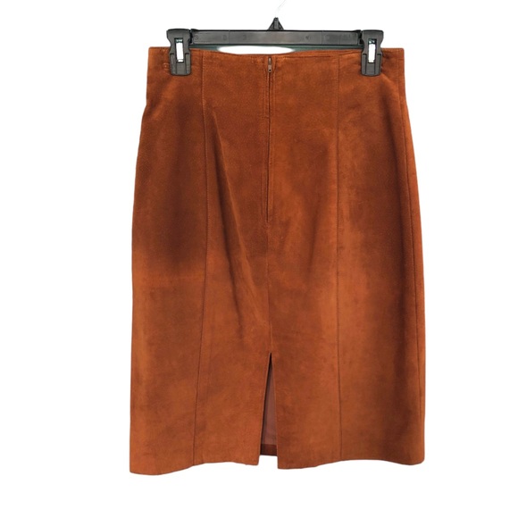 Danier Suede Skirt Size 8 Copper Brown - Picture 2 of 11
